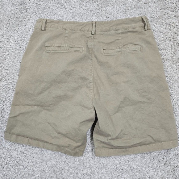 Flint and Tinder Shorts Mens 34 (Fits 32x6.5) Beige Chino Flat Front Office - Picture 7 of 13